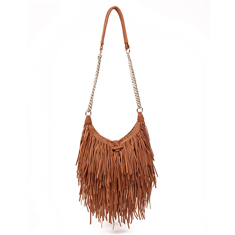 Lanpet Women Fringe Tassel Cross Body Bag Leisure Shoulder Bag - Image 1